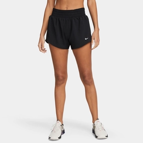 Durable Hem Finishing Formal Wear Nike Women's One Dri-FIT Mid-Rise 3" Brief-Lined Shorts