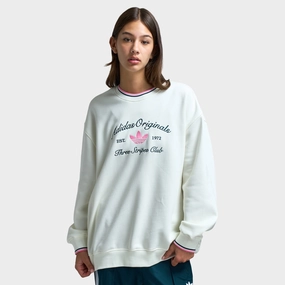 Weatherproof Technology adidas Originals Women's Oversized Crewneck / Off White