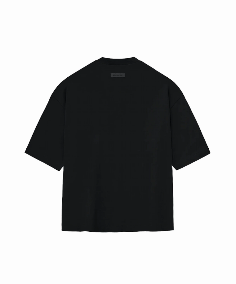 Windproof Fabric Fear Of God ESSENTIALS Tee FW23 (Jet Black)