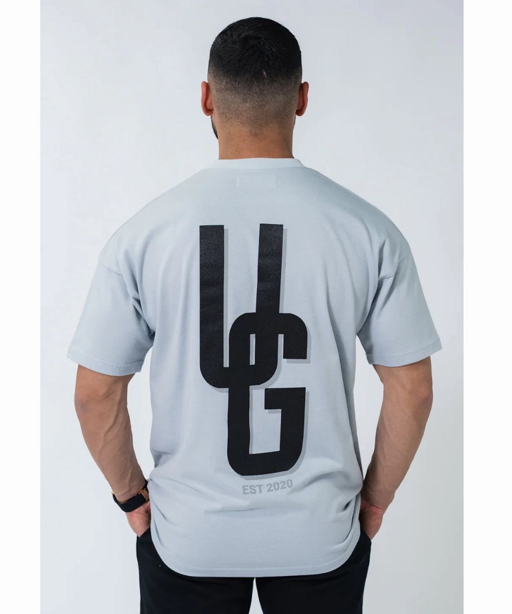 UNDRGROUND Double Print Box Fit Tee (Powder Blue) QuickDry Construction QuickAccessPockets