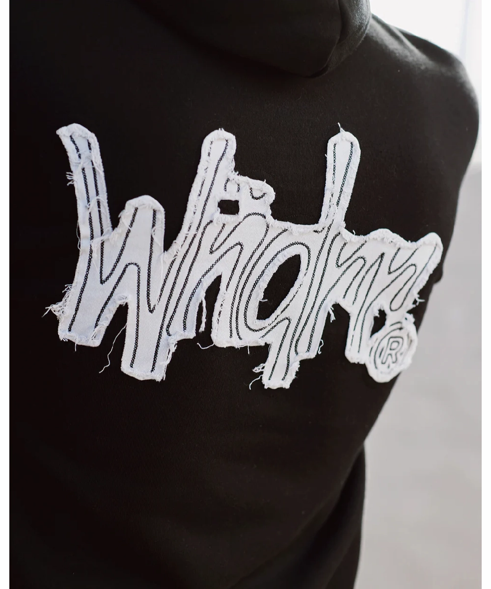 WNDRR Frayed Hood Sweat (Black) Utility Mode