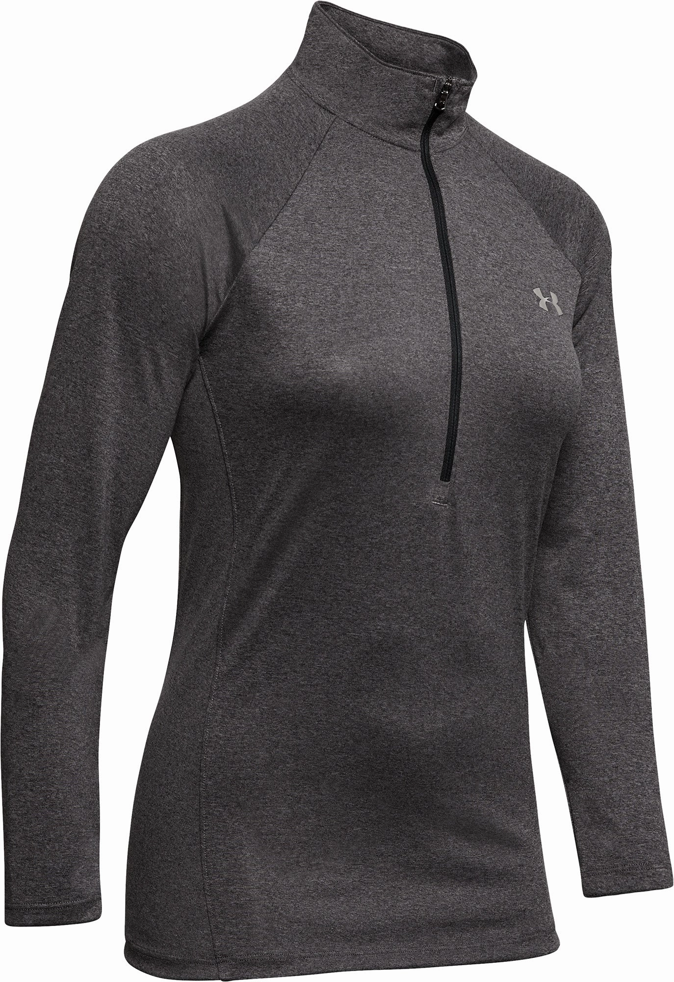 Durable Reinforcements Grace Ease Under Armour Tech Half Zip Long Sleeve Womens Training Top - Grey
