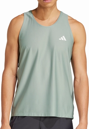 isolation adidas Own The Run Mens Running Vest - Green