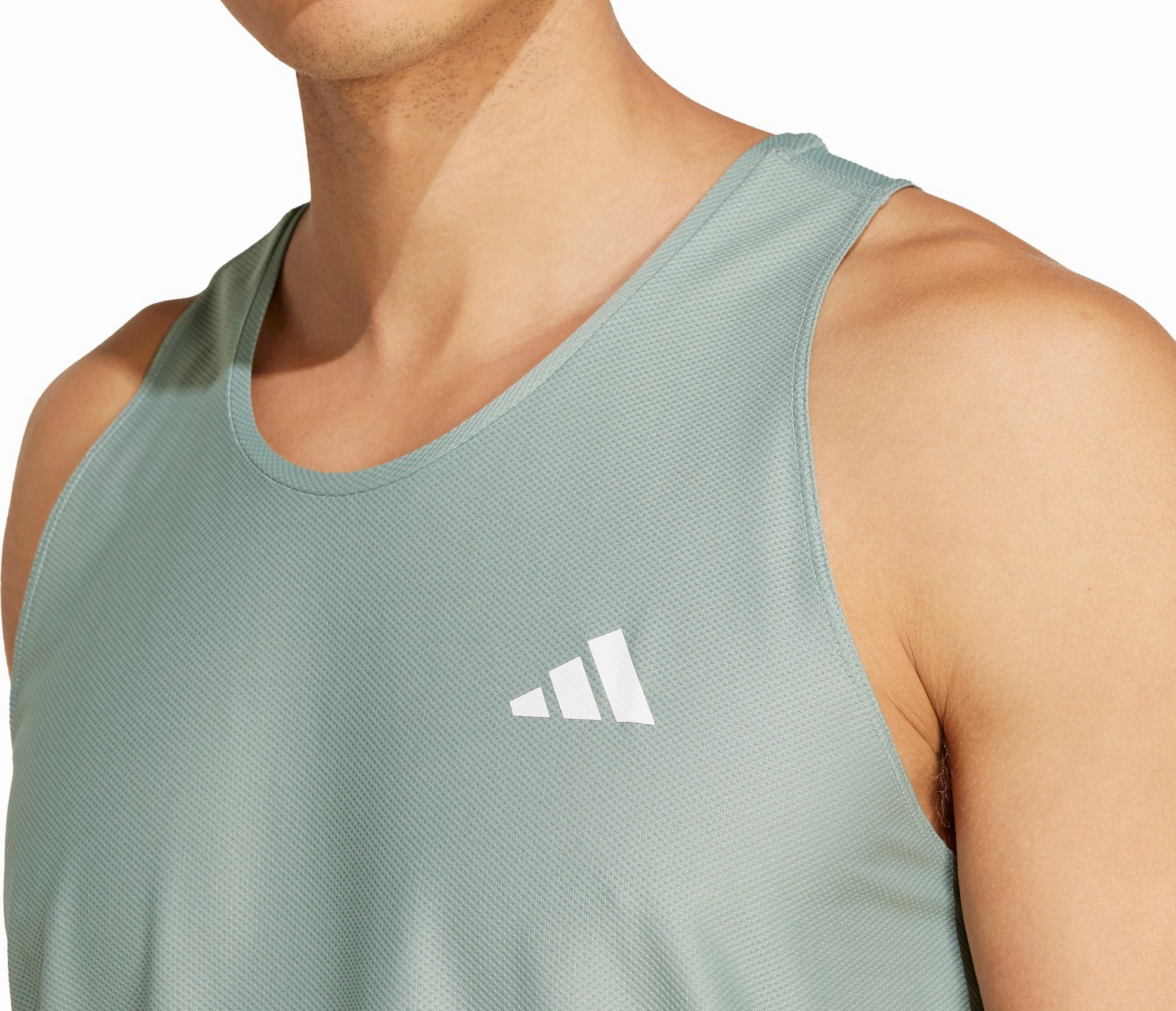 Yoke Back concept adidas Own The Run Mens Running Vest - Green