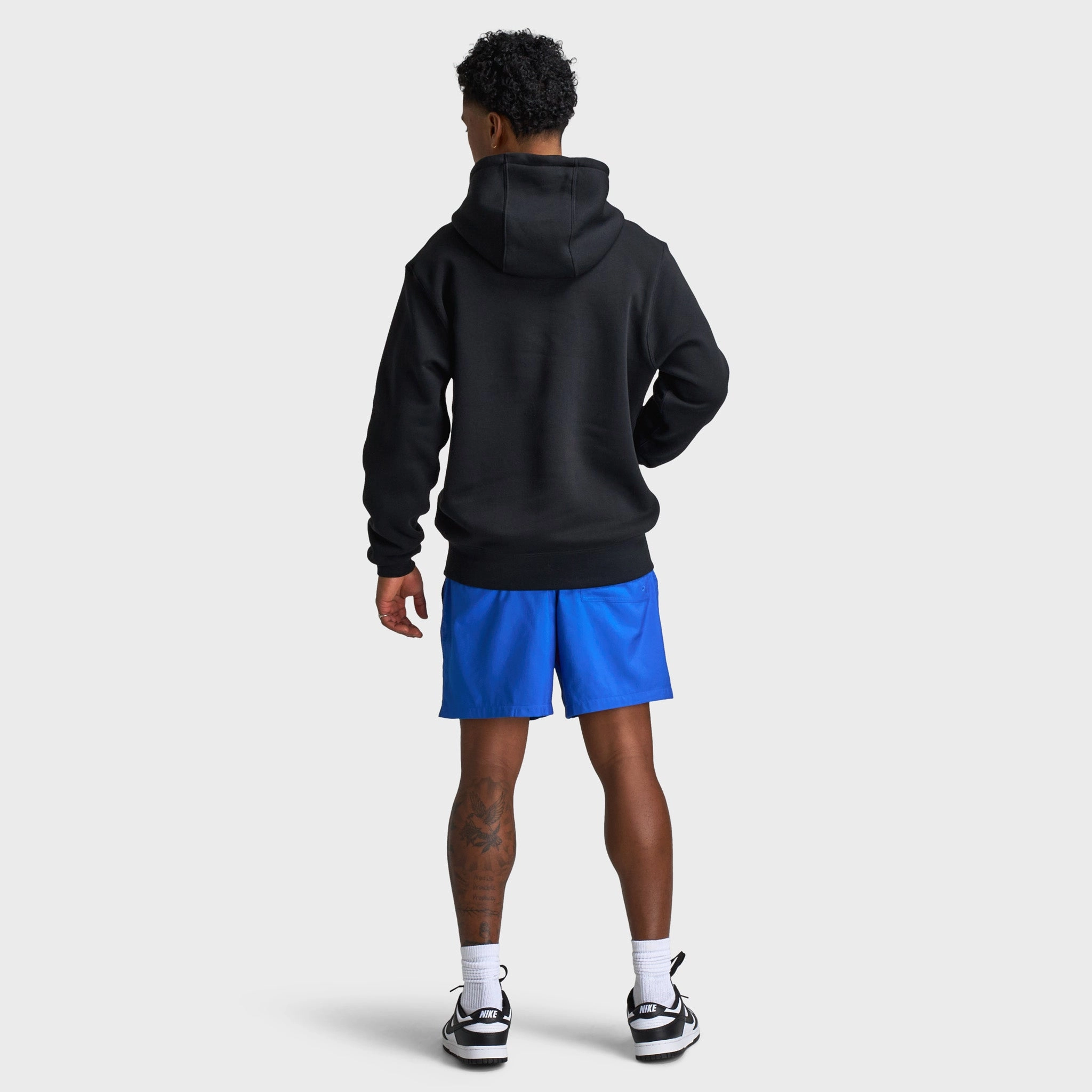 Nike Club Fleece Pullover Hoodie Black / Black - White Smart Casual Piece