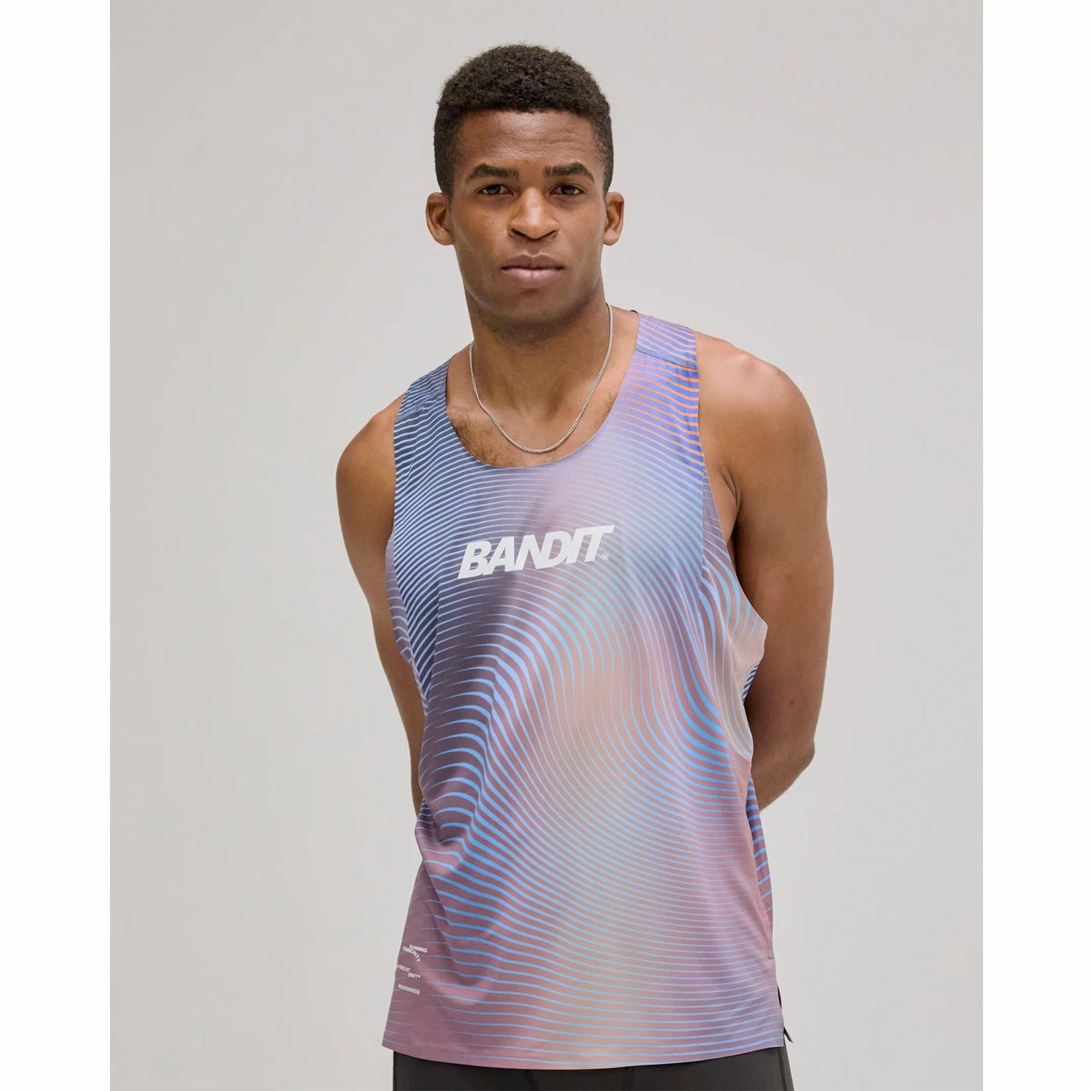 SmoothEdging FoldableDesign Men's Drift Mirage Racing Singlet Gradient Deep Peri Blue / Rust