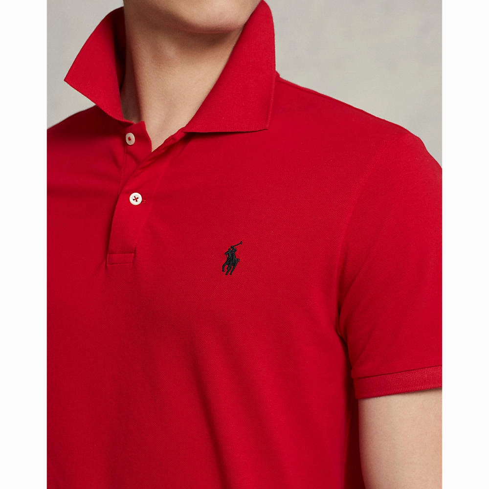 Thermoregulating Fabric Corporate Dress Code Polo Performance Ralph Lauren Cotton Pique Polo - RL Red