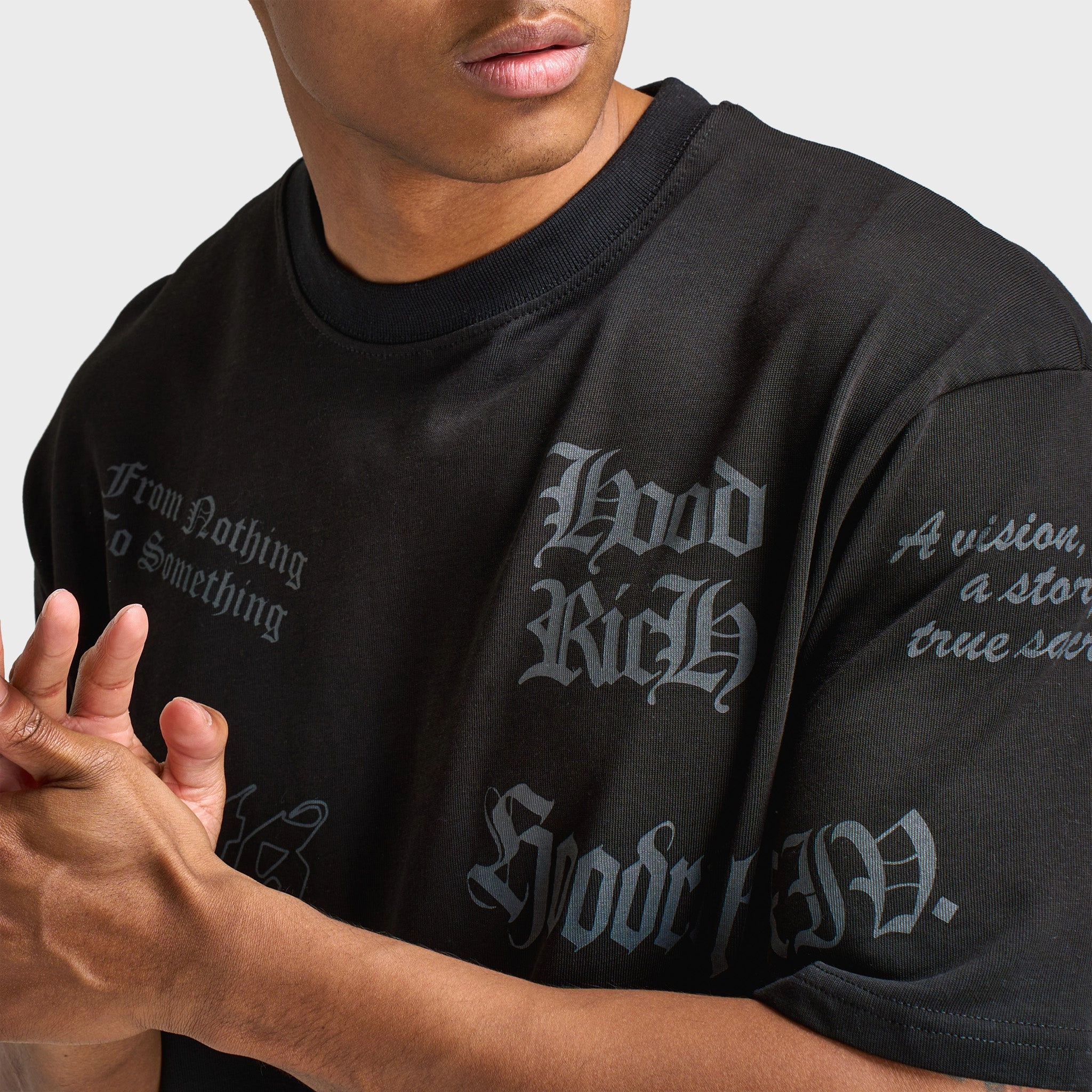 Hoodrich Chroma Oversized AOP T-shirt / Black Layer Fresh
