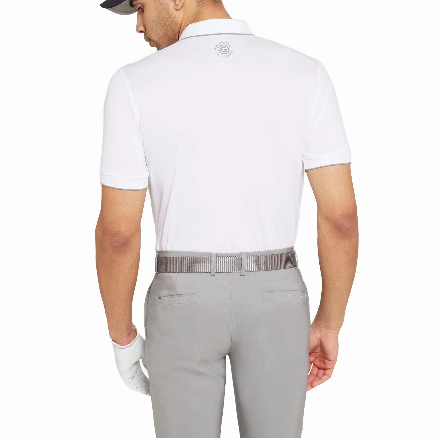 Galvin Green Marty Golf Shirt - White Snap Button Closure