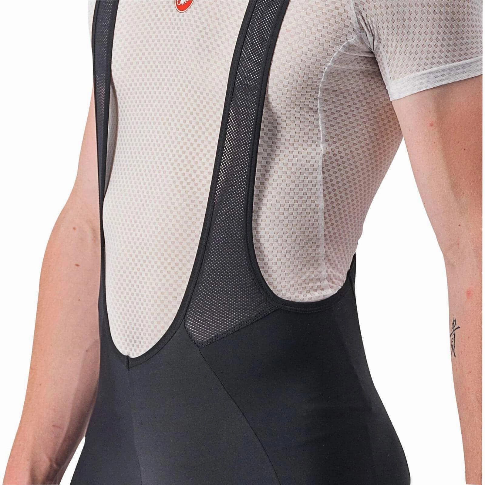 Castelli Unlimited Cargo Mens Cycling Bib Shorts - Black Elastic hem Reflective accents
