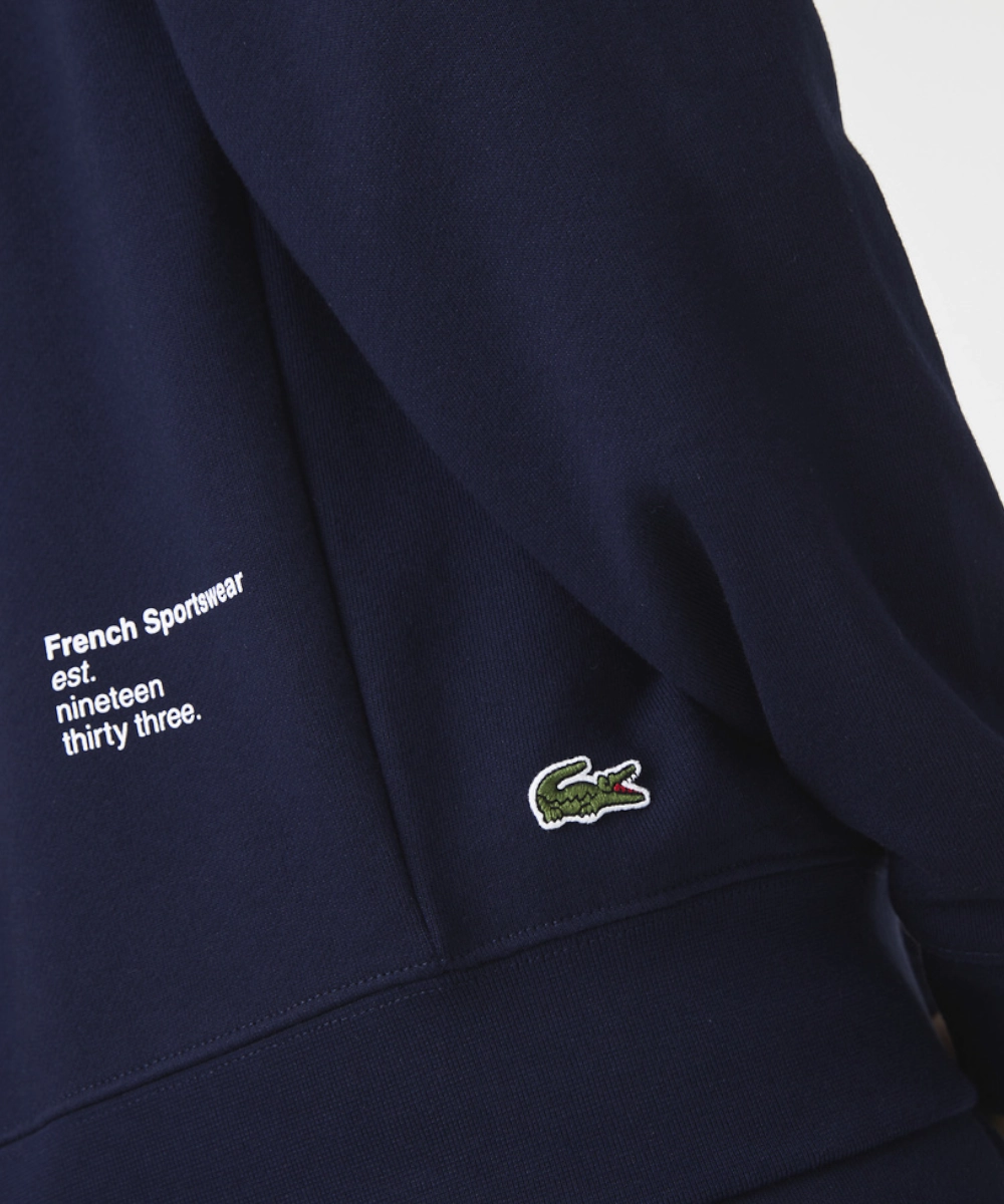 NonIrritatingSeams Lacoste Soft Branding Crew Neck Sweater (Navy)