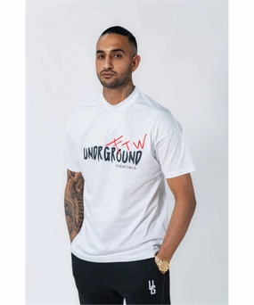 UNDRGROUND F.T.W Tee (White) FlexibleNeckline KnotFree Tailoring