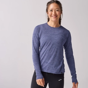 NonToxicCoating Multi Panel Design Brooks Women's Luxe Long Sleeve