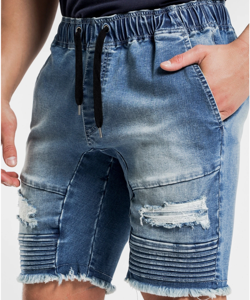 Henleys Blake Moto Denim Short (Blue Blast) ChafeFree Design Planet Care