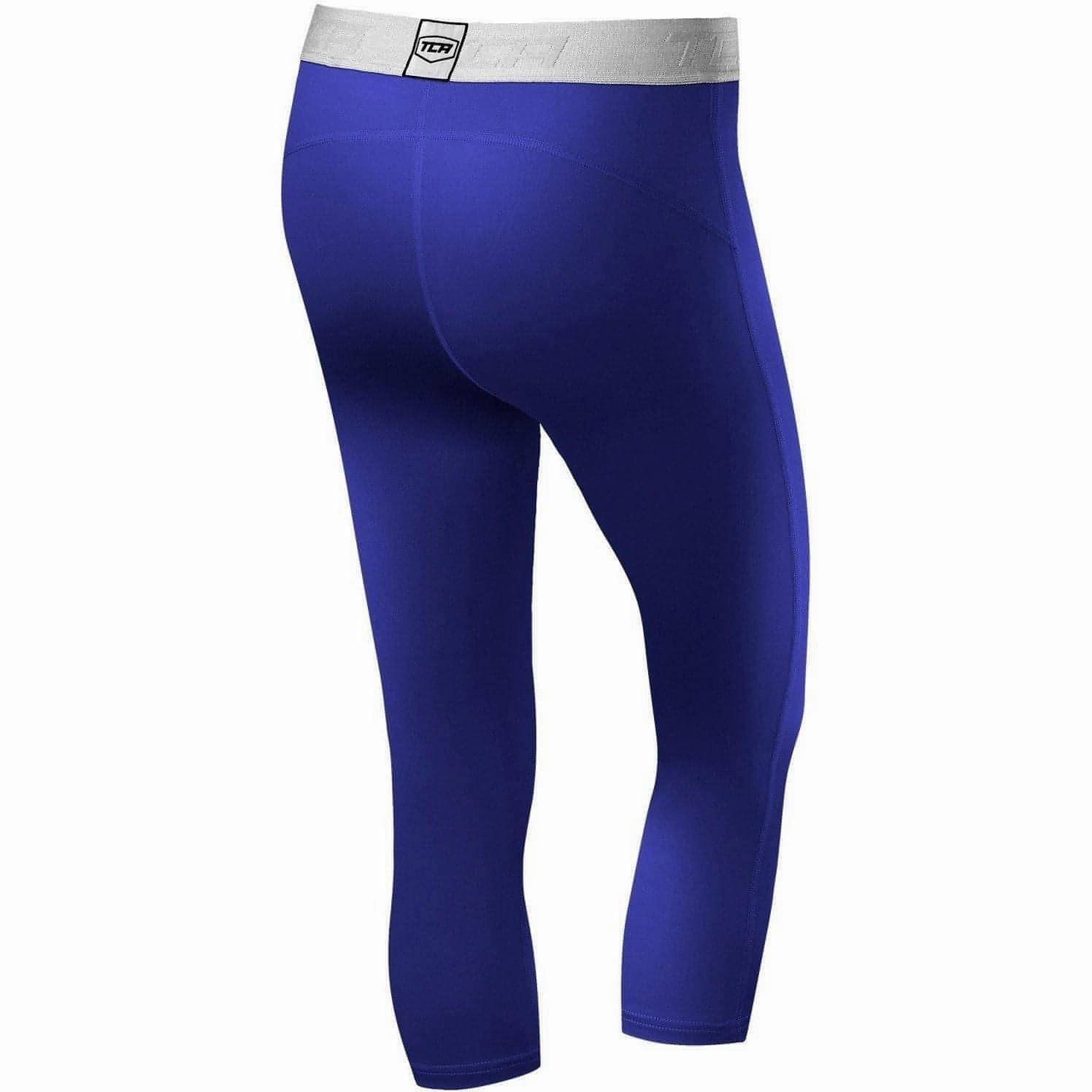 Outdoor Performance LaserCut Perforations TCA Pro Performance Endurance Womens 3/4 Capri Running Tights - Blue