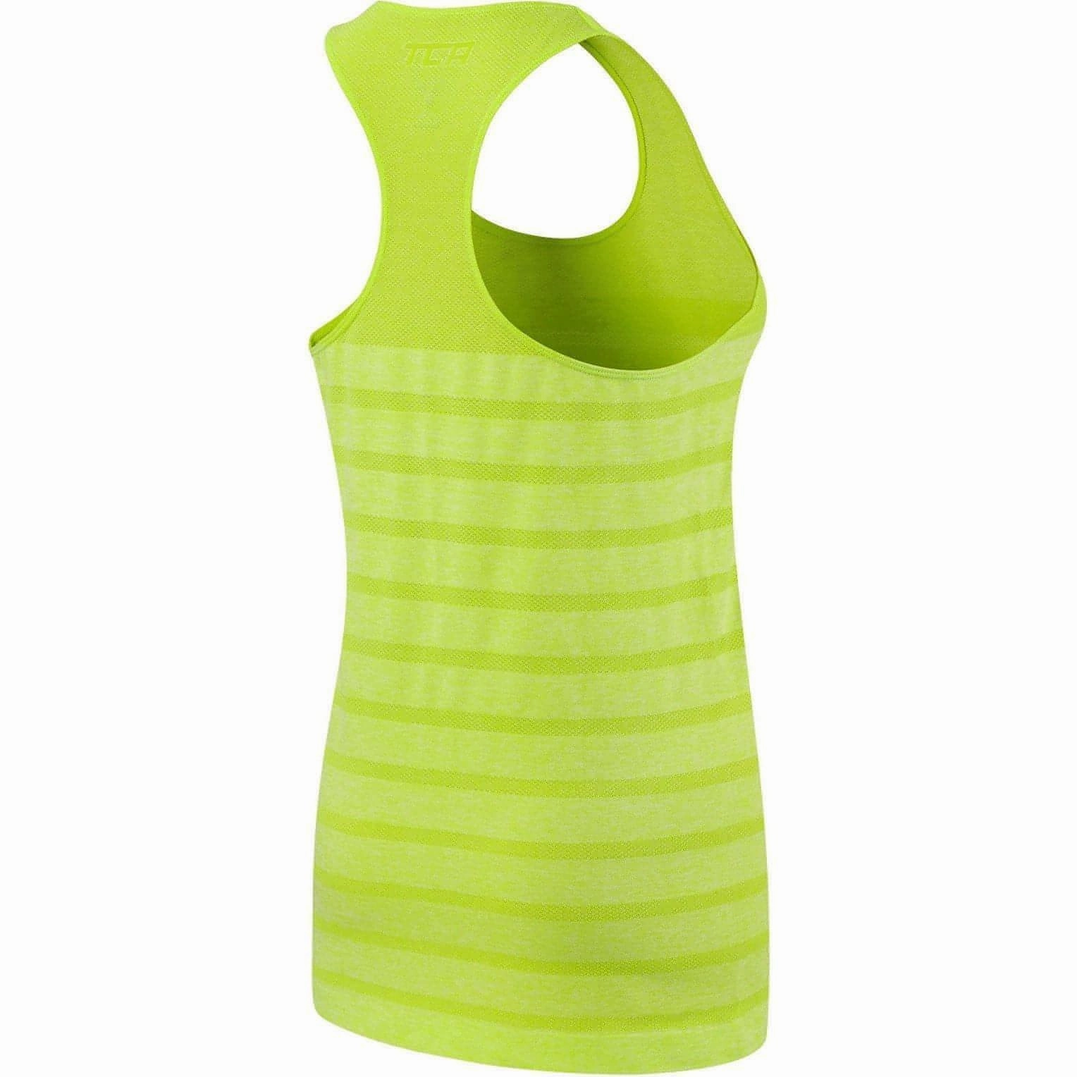 Solid Color TCA QuickDry SuperKnit Womens Running Vest Tank Top - Green