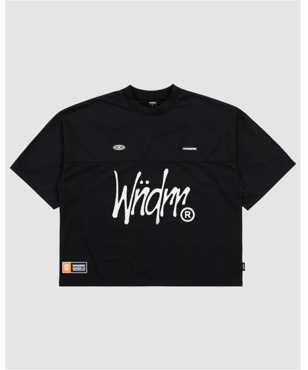 Athleisure Cool Concert Vibe WNDRR Starter Quarterback Jersey (Black)