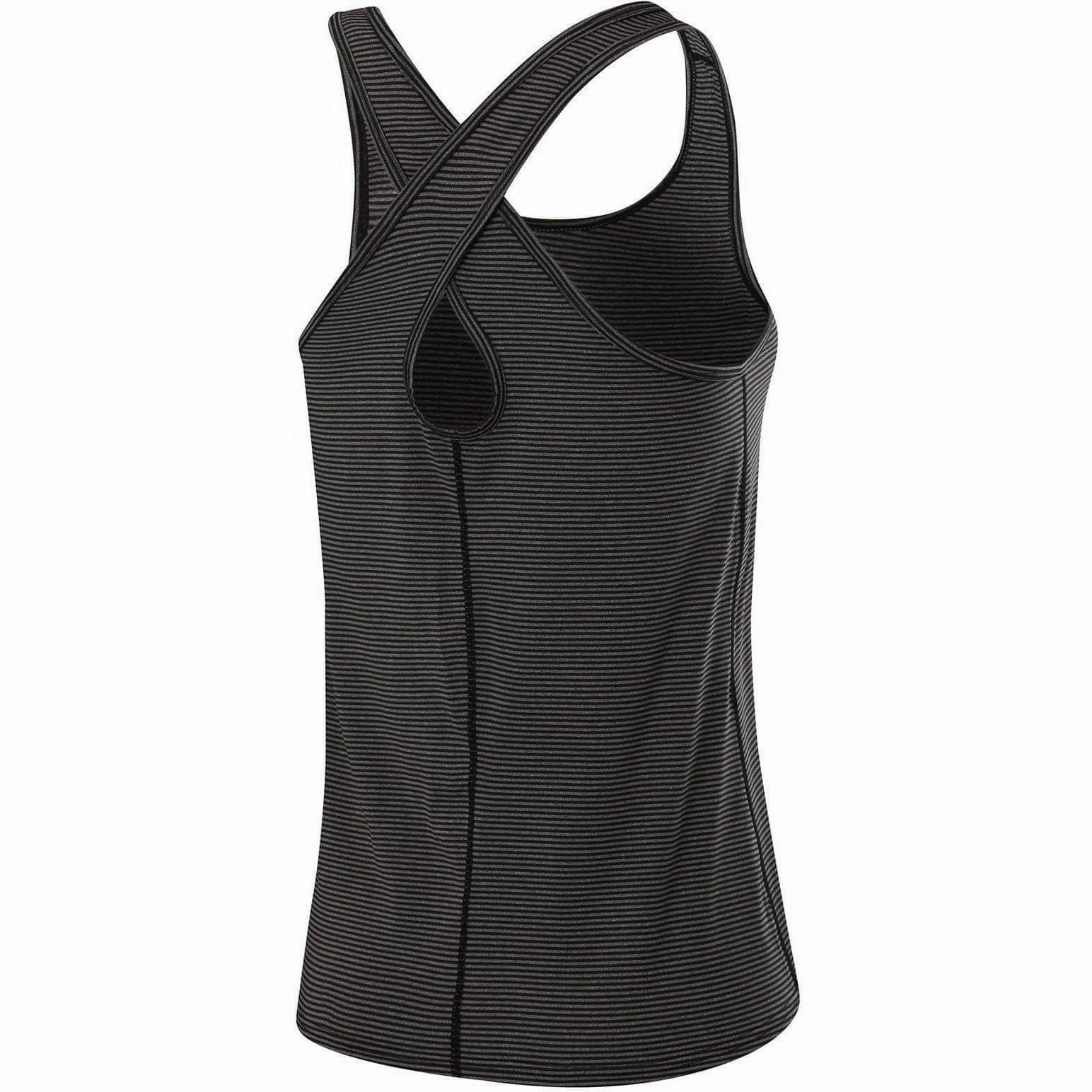Training Gear hockey TCA Vista Cross Back Womens Running Vest Tank Top - Black