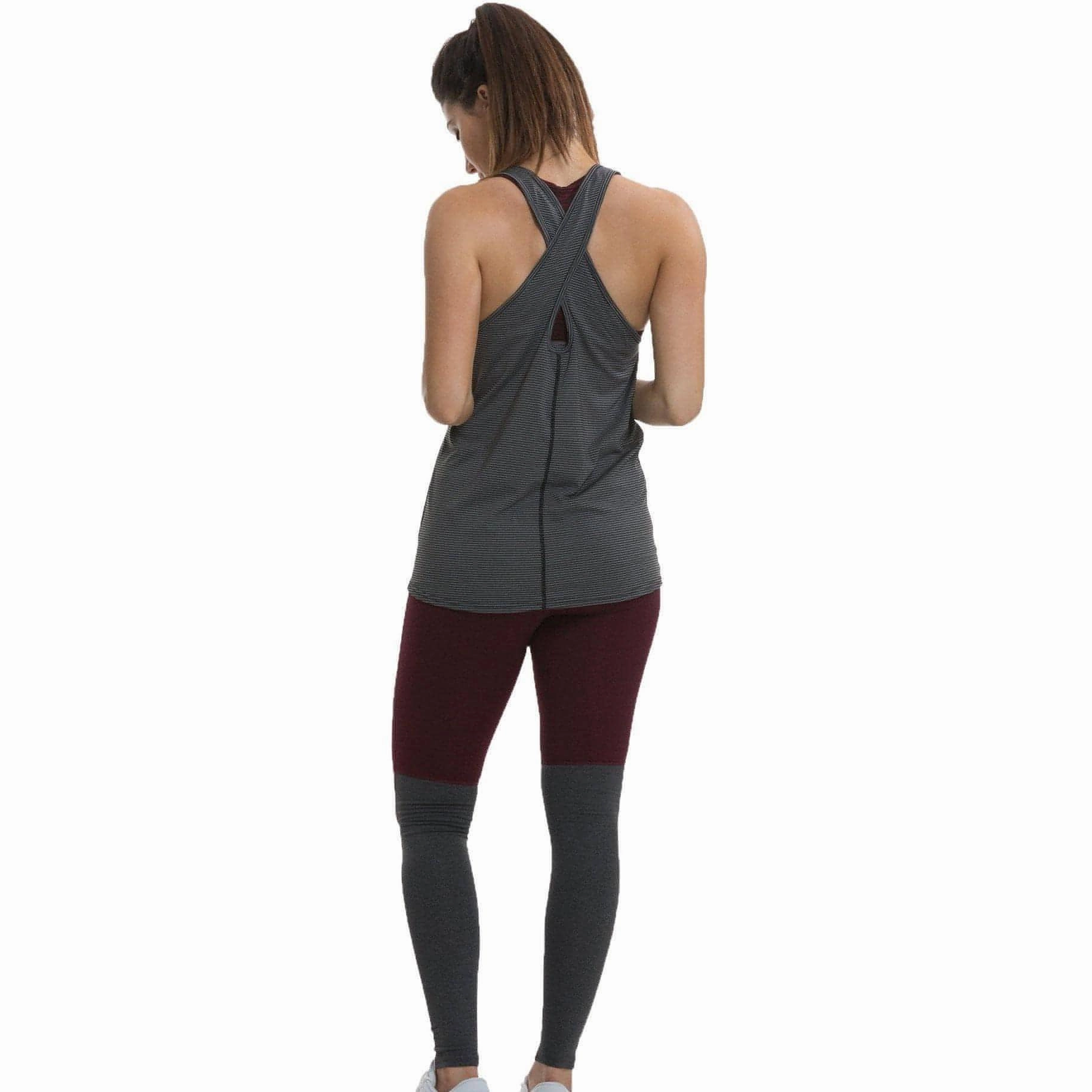 TCA Vista Cross Back Womens Running Vest Tank Top - Black MoistureWicking Technology