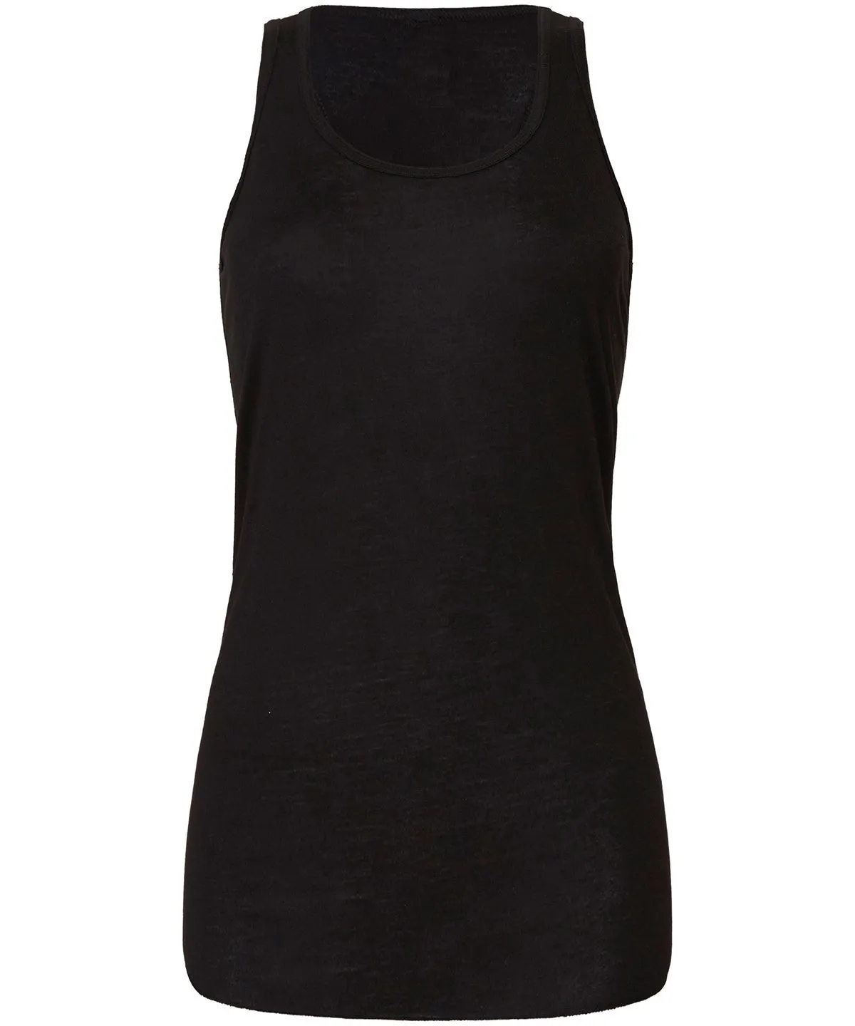 Flowy Racerback Tank Top | BLACK SheerLayeredPanels UltraSoftFinish