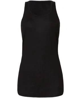 Flowy Racerback Tank Top | BLACK SheerLayeredPanels UltraSoftFinish