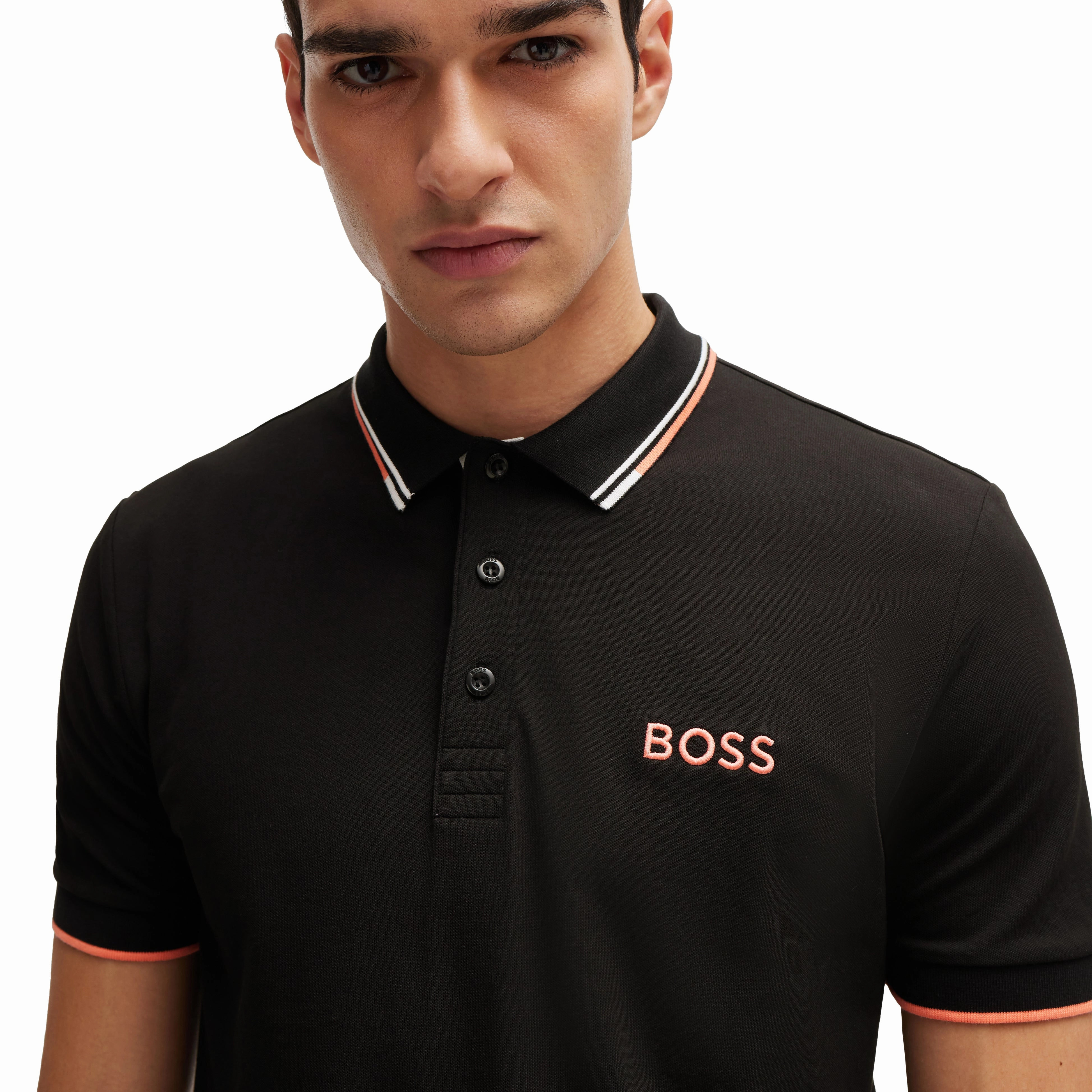 BOSS Paddy Pro Golf Shirt - Charcoal Business casual Moisture wicking