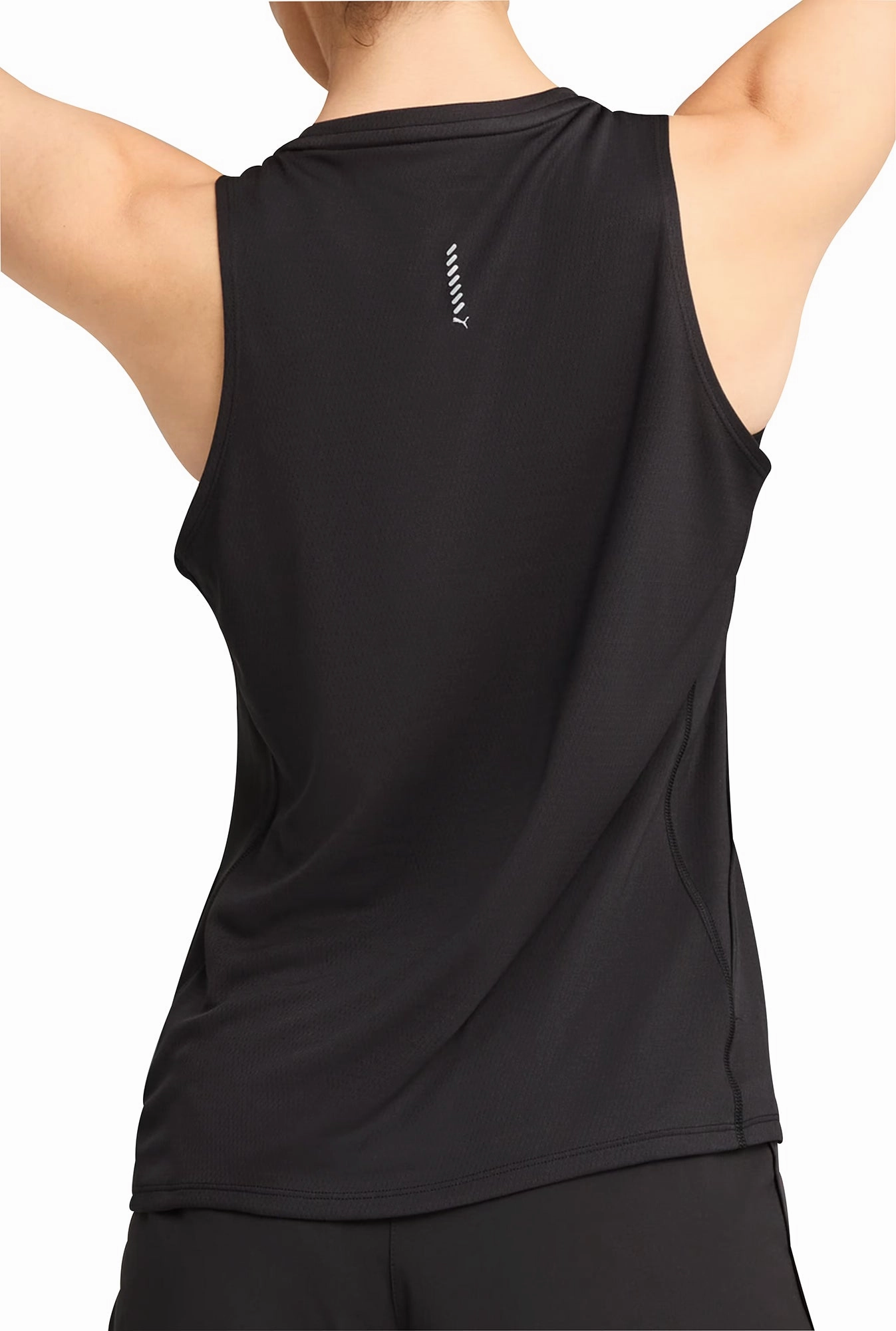 Laser Cut Details plus Puma Velocity Womens Running Vest Tank Top - Black
