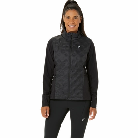Asics Road Winter Jacket Zippered Closures Water Based Coating