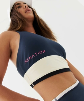 P.E Nation Outline Sports Bra (Midnight Navy) MoistureControlClothing