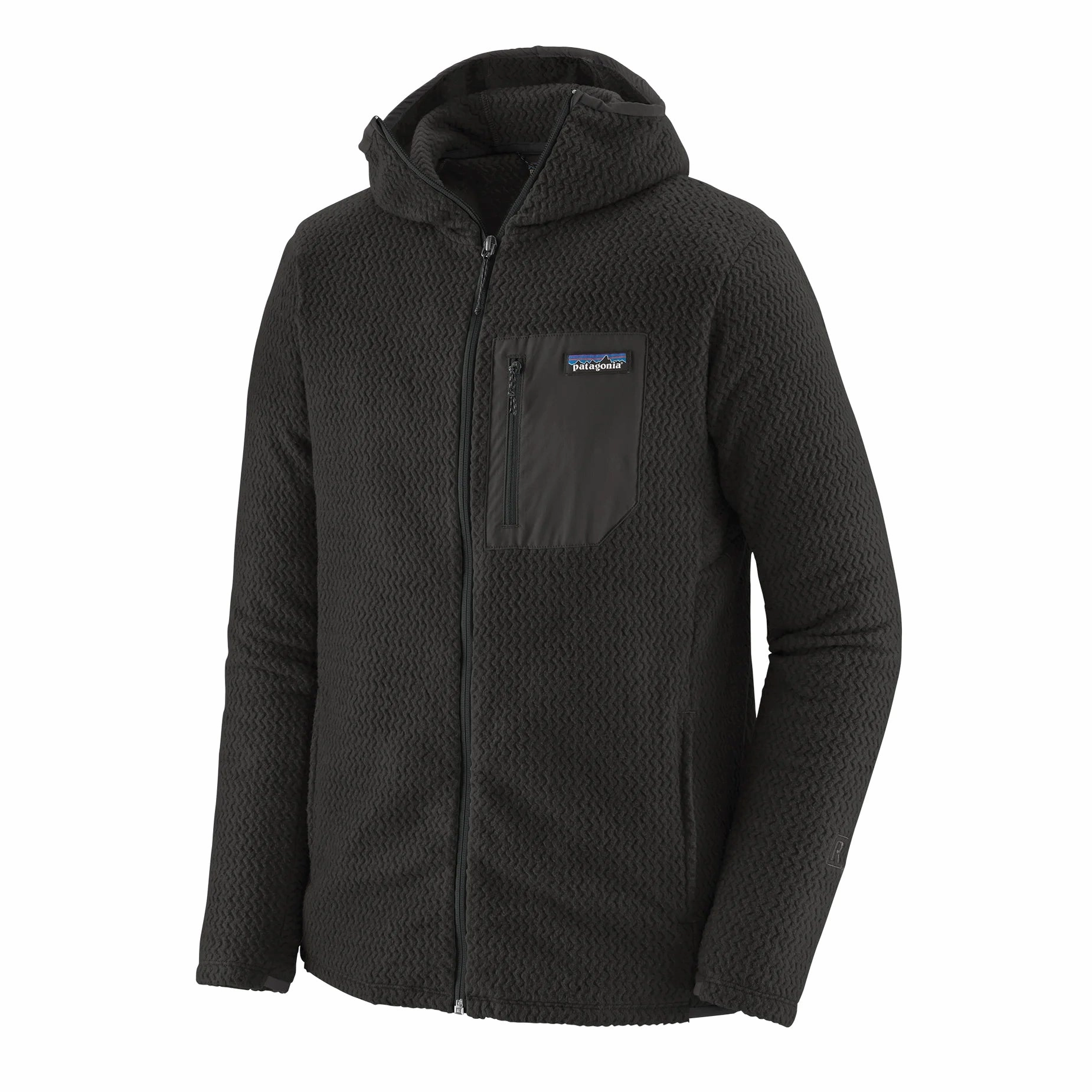 Men's R1 Air Full-Zip Hoody Black Earth Fit
