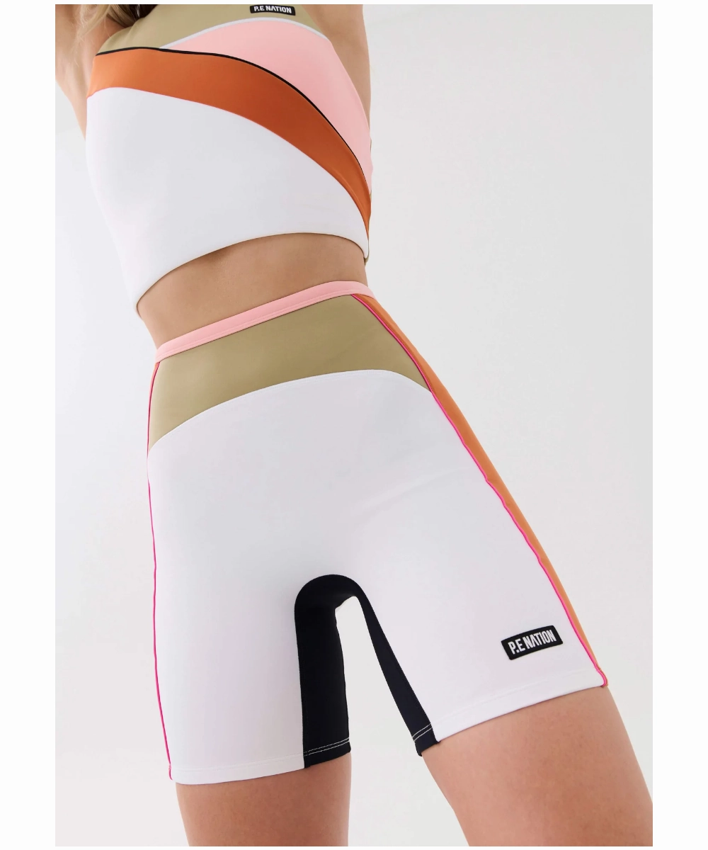 UltraSoftFinish Tight Net P.E Nation Air Time Bike Short (Optic White)