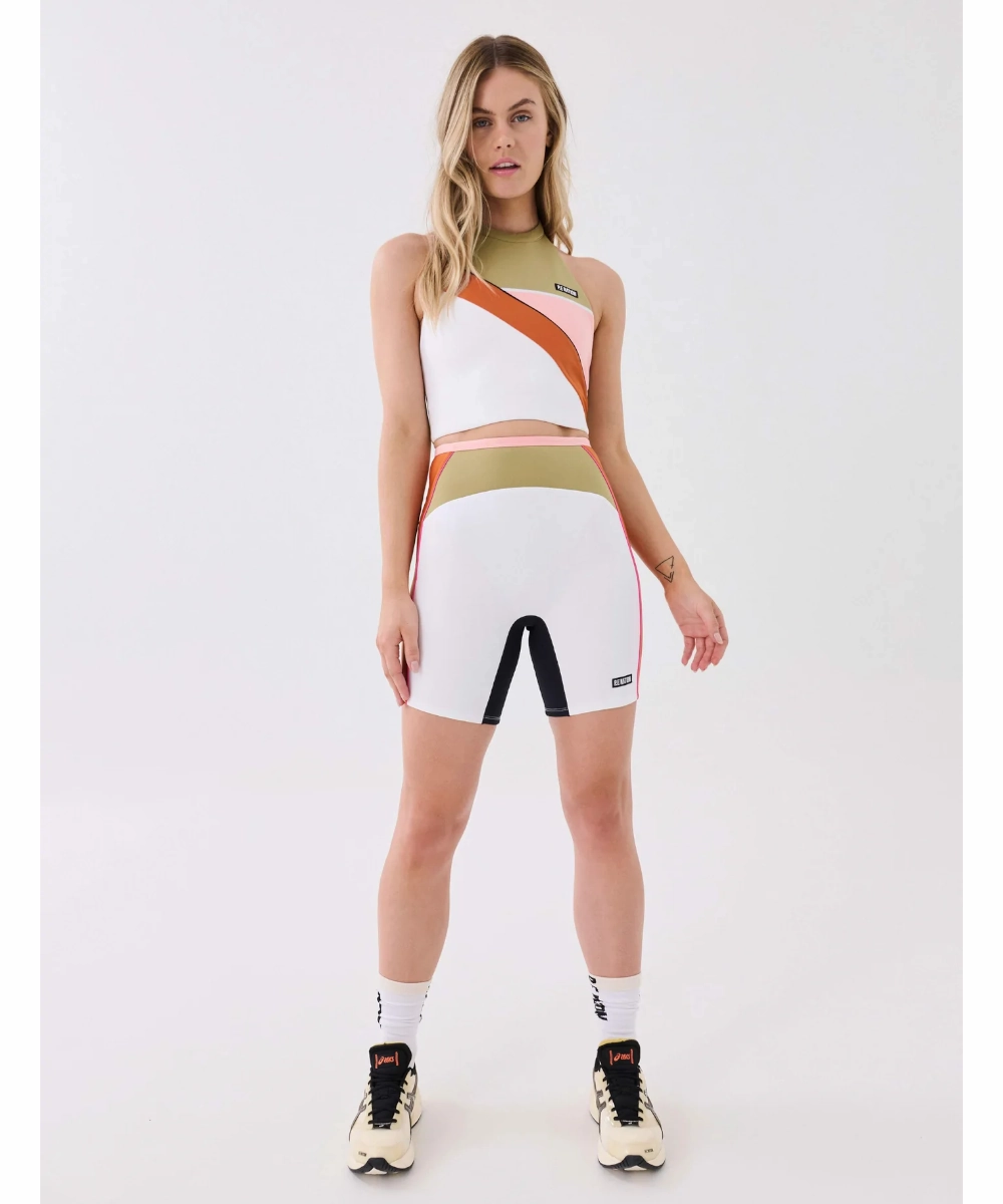 P.E Nation Air Time Bike Short (Optic White) CompressionEnhanced Fit