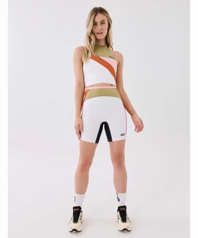 P.E Nation Air Time Bike Short (Optic White) CompressionEnhanced Fit