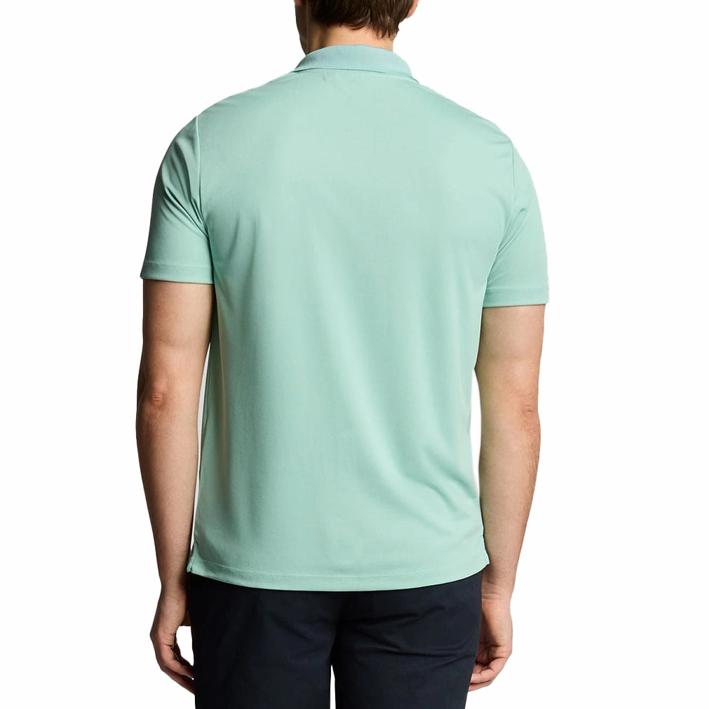 Lightweight Knit Material Summer Business Lyle & Scott Golf Tech Polo Shirt - Mineral Turquoise