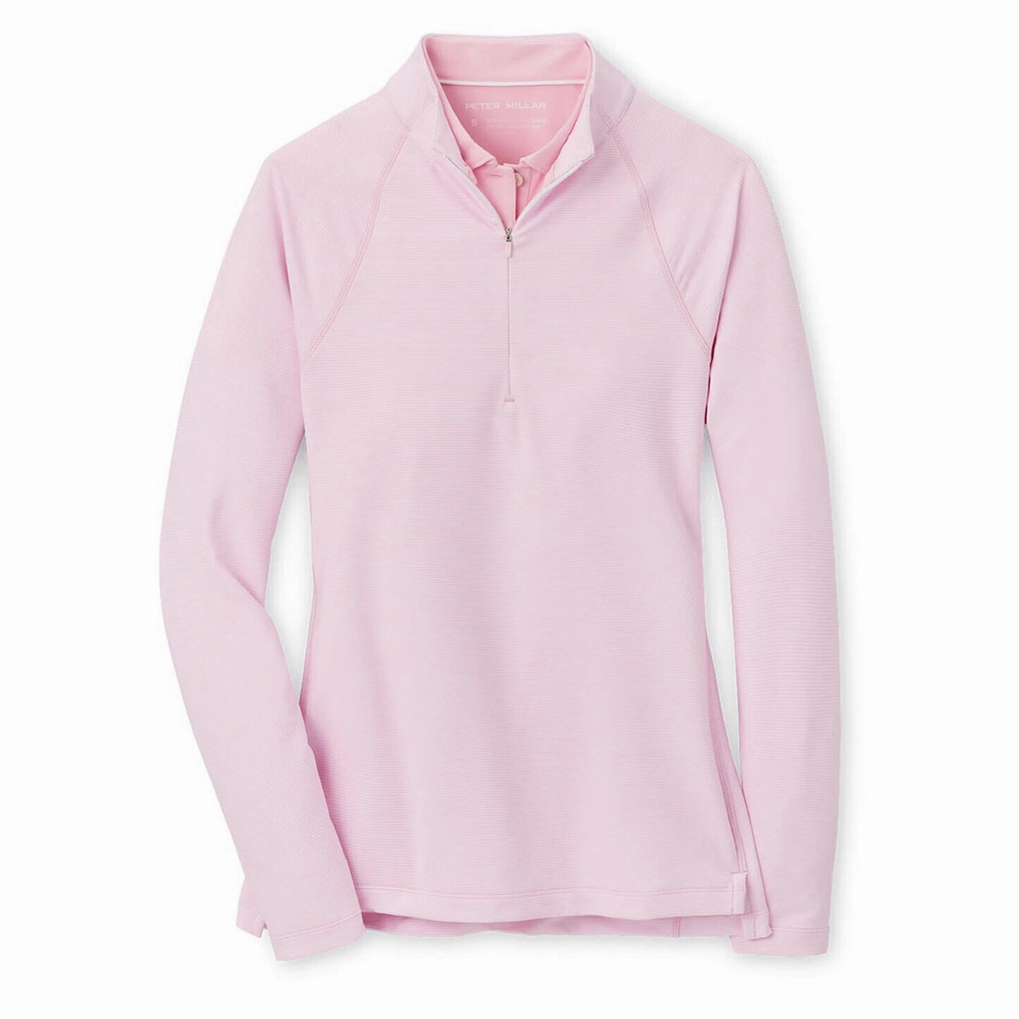 SoftCheckered Weave Peter Millar Women's Women's Women's Sugar Stripe Perth 1/4 Midlayer - Palmer Pink