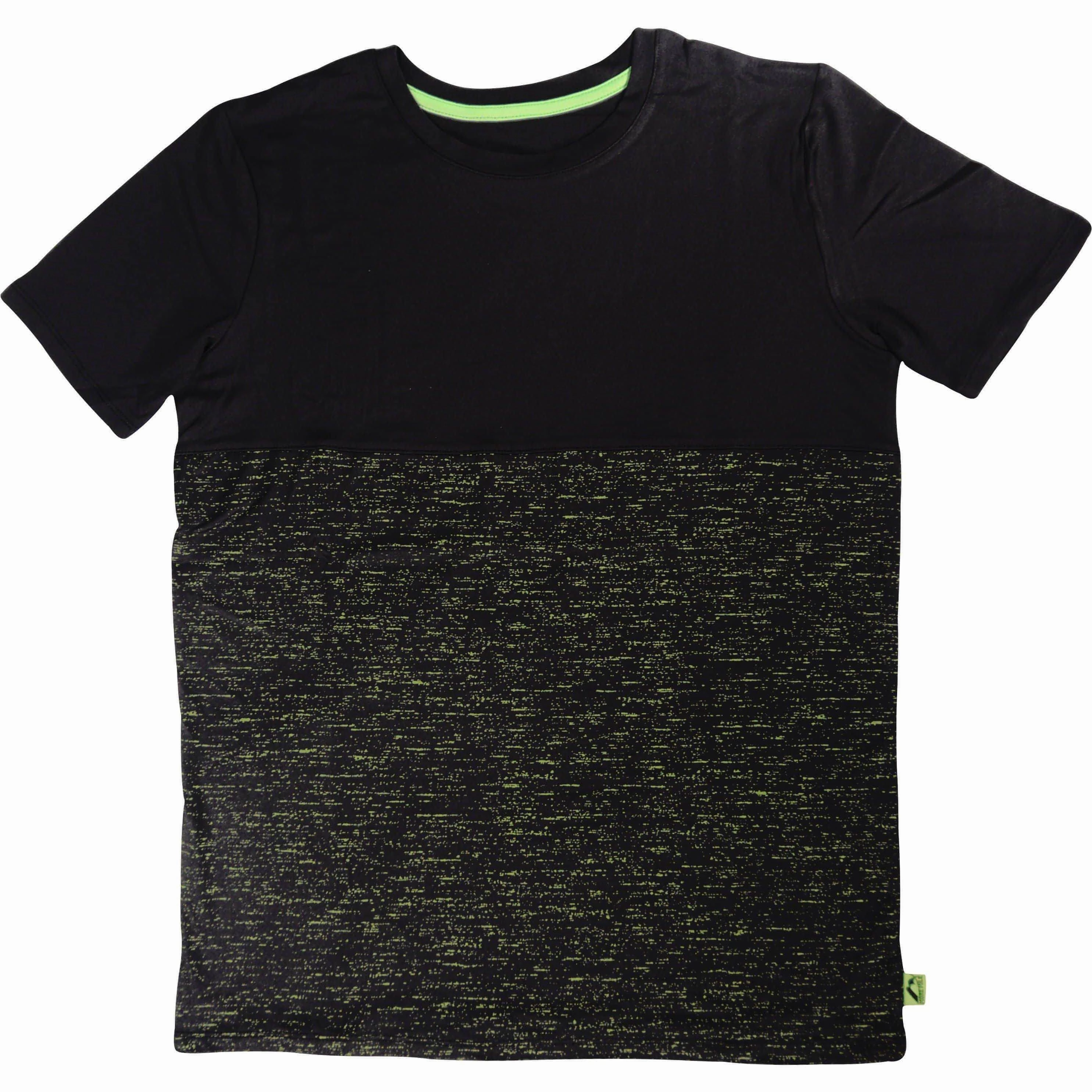 More Mile Boys Short Sleeve Running Top - Black Classic Cut