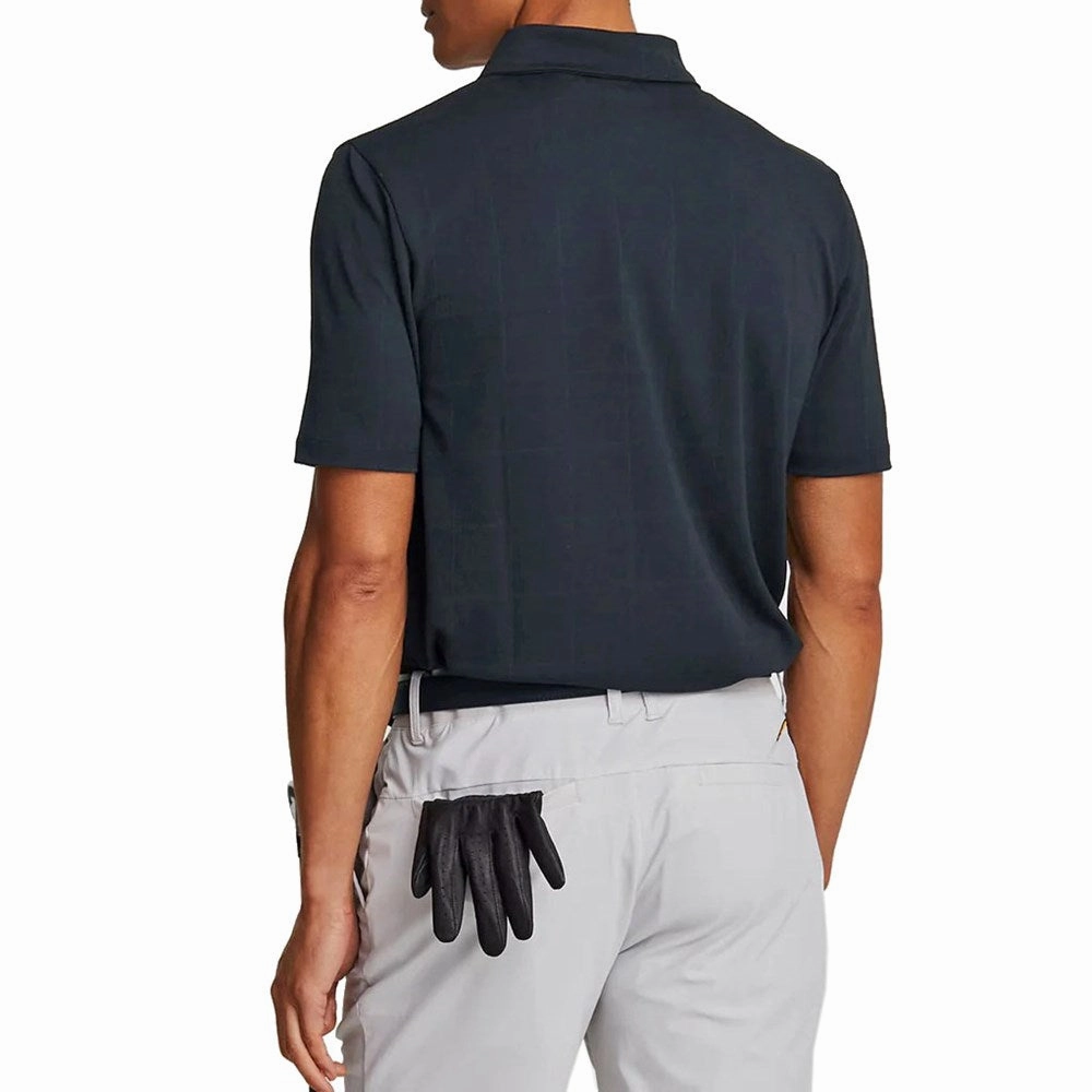 Clubhouse Ready Lyle & Scott Golf Grid Polo Shirt - Dark Navy