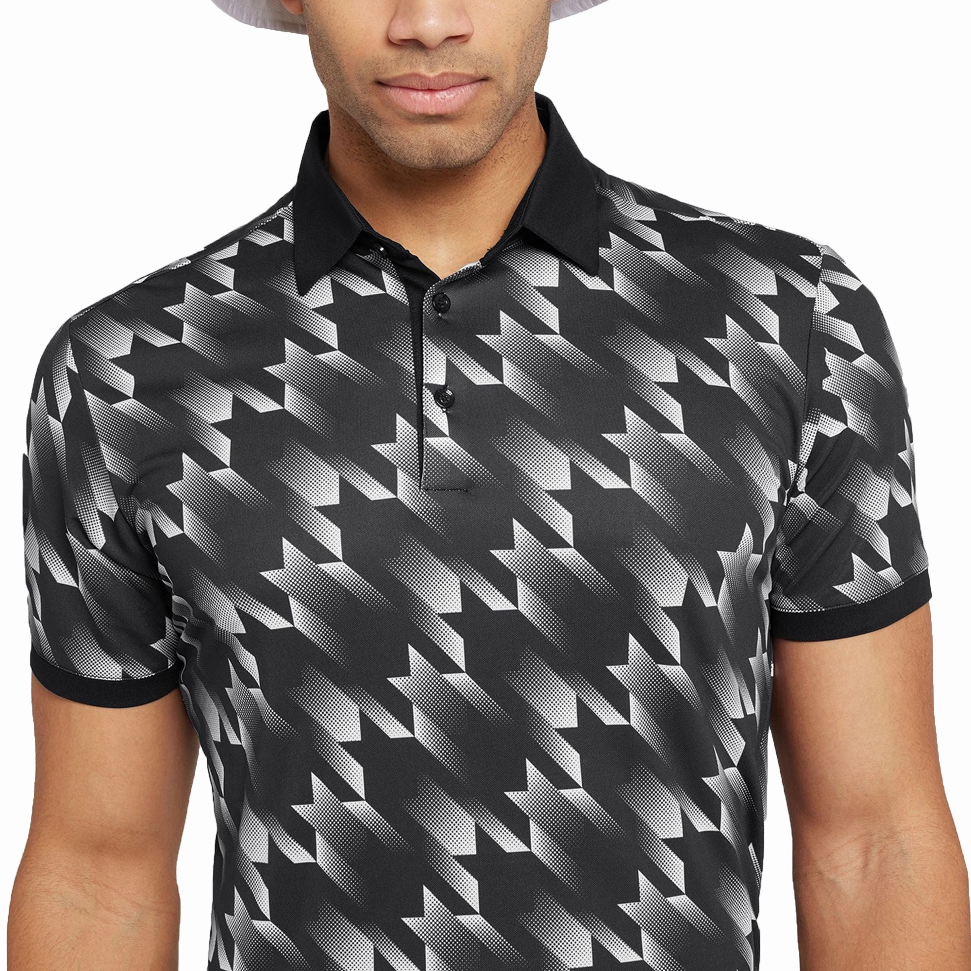 Galvin Green Miles Breathable Golf Polo Shirt - Black/White Lightweight Feel Breathable Polo