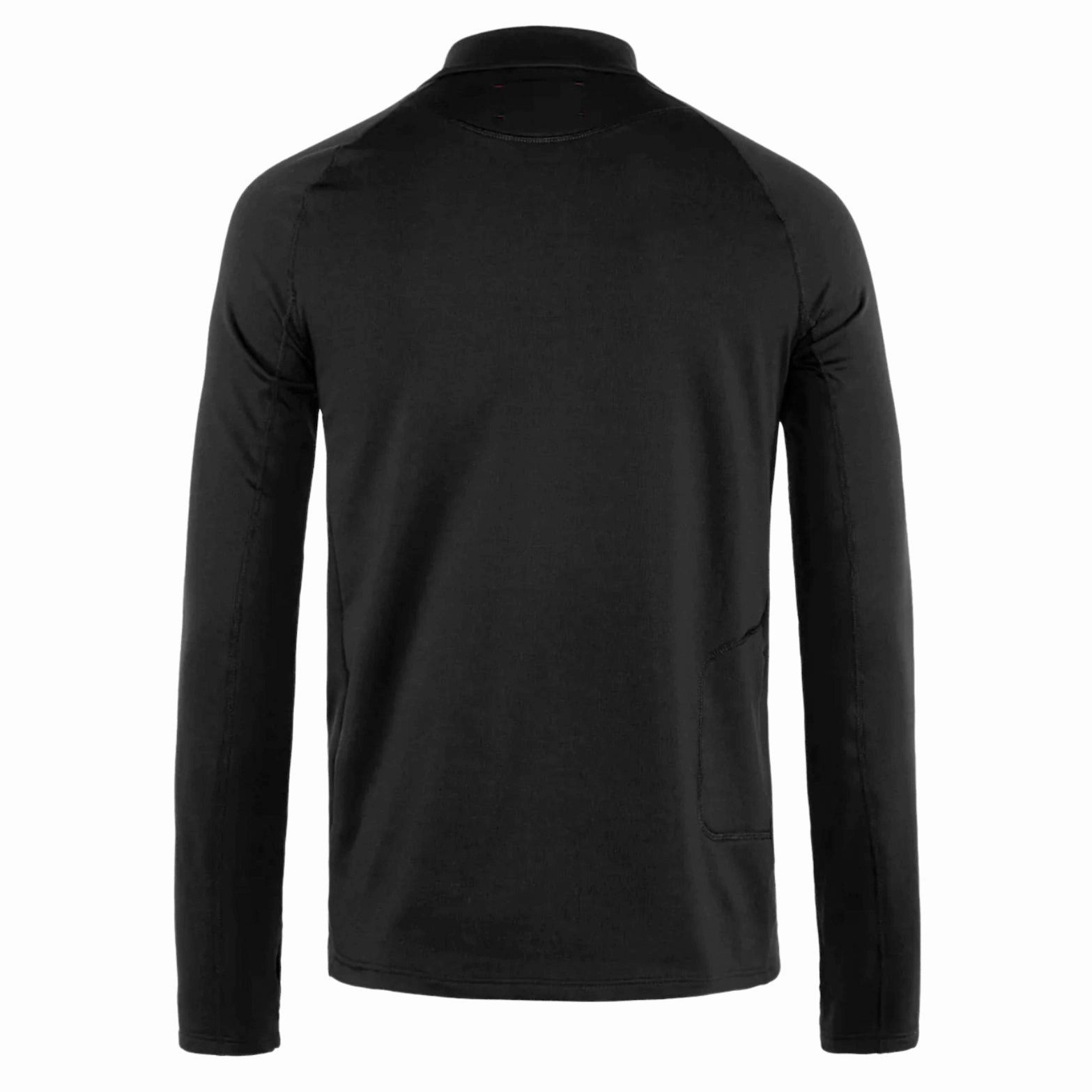 MicroPerforatedTexture Flexible Waistband Men's Half Zip Grid Fleece Black