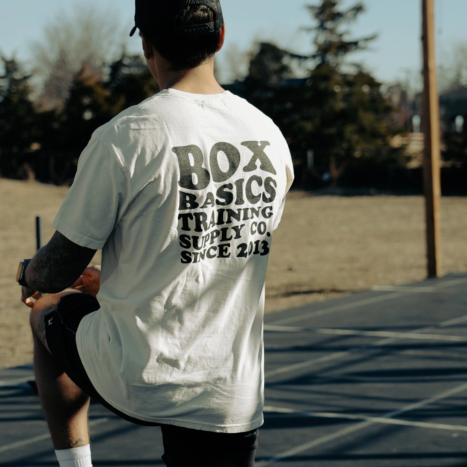 Low Profile Silhouette Box Basics Supply Co. Tee