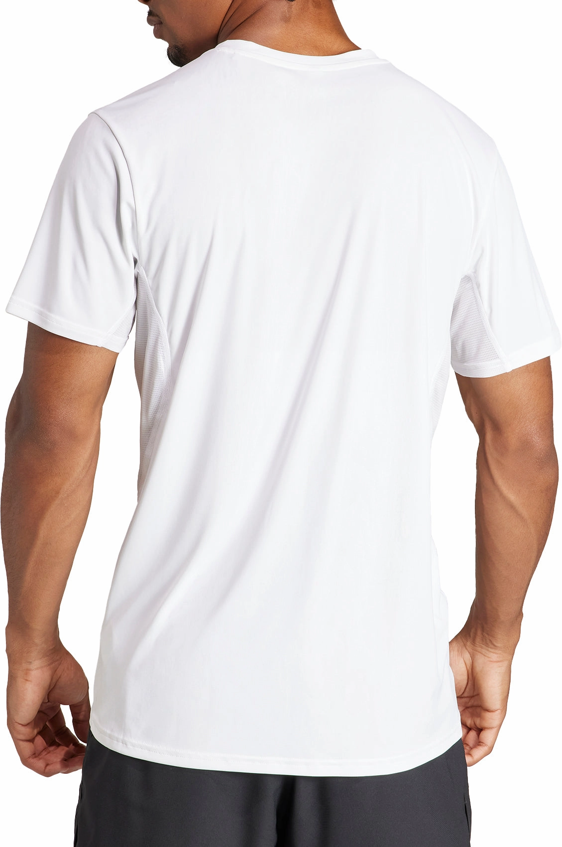 adidas Adizero Essentials Short Sleeve Mens Running Top - White Fashion Ready Seam Free Back