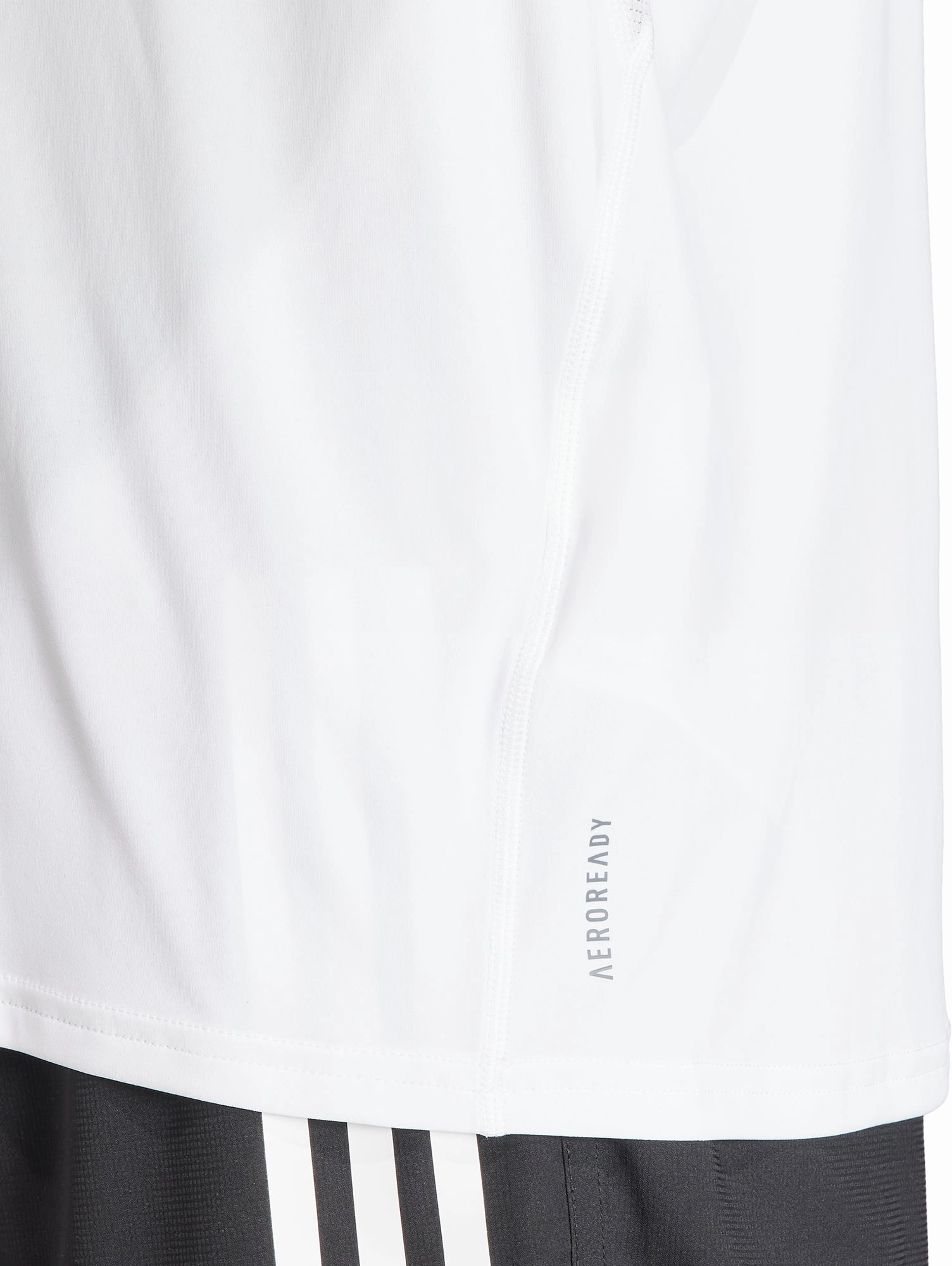 adidas Adizero Essentials Short Sleeve Mens Running Top - White Ultra Soft Blended Textile Wrinkle Resistant