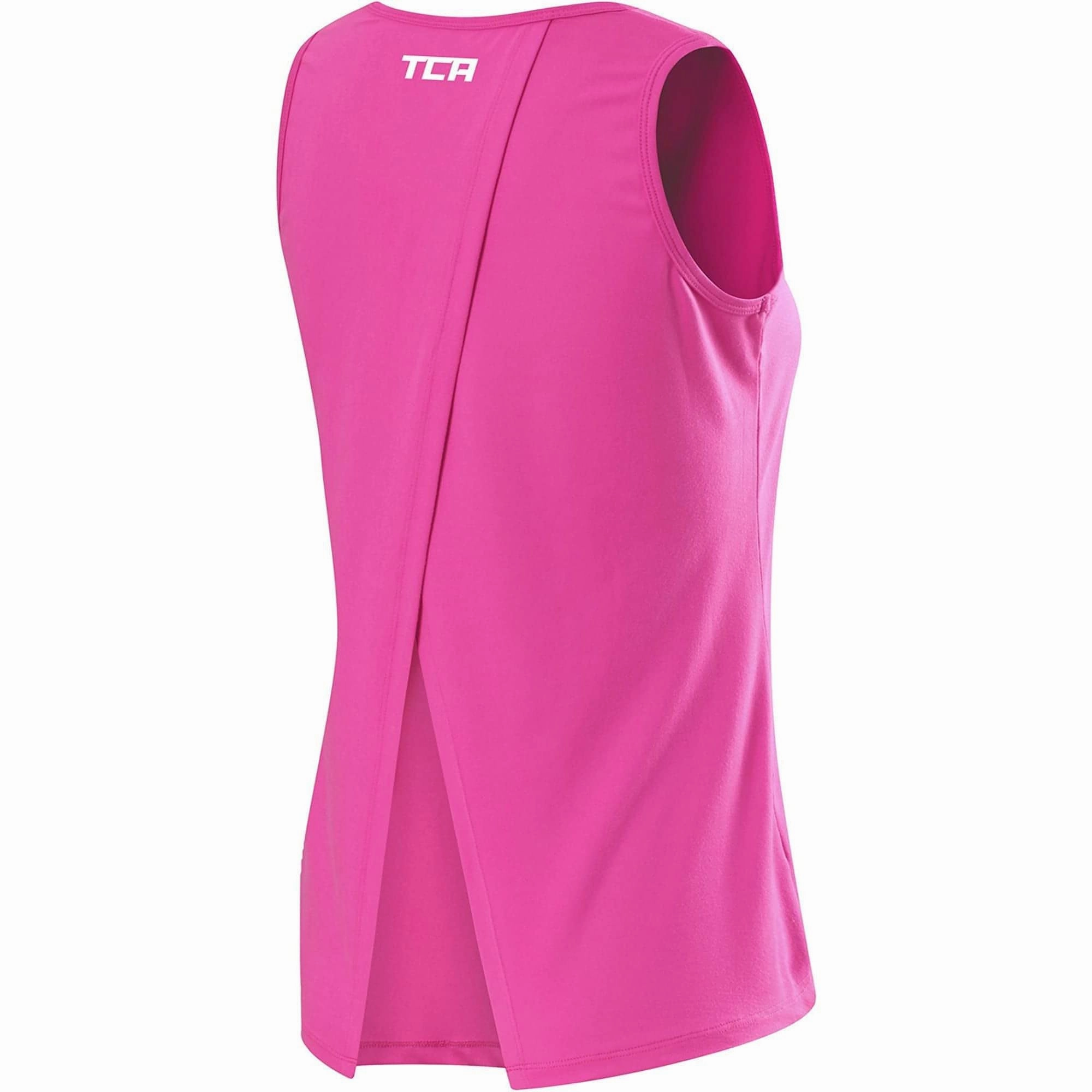 DurableThreadwork AbrasionResistantClothing TCA Crossback Cooling Womens Training Vest Tank Top - Pink