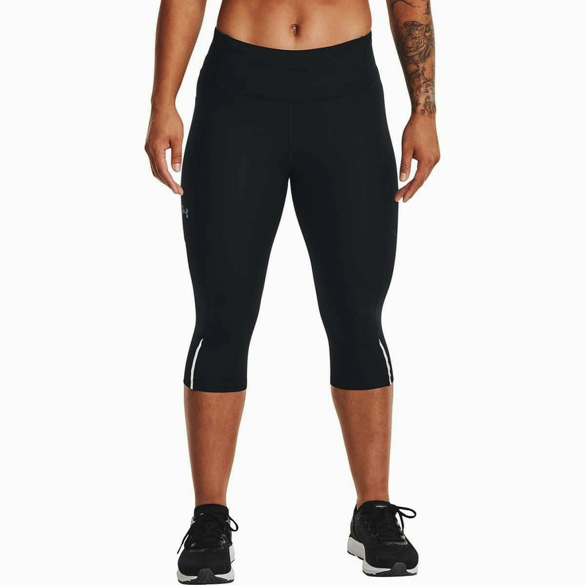 Under Armour Fly Fast 3.0 Speed Womens 3/4 Capri Running Tights - Black UltraLightPackability
