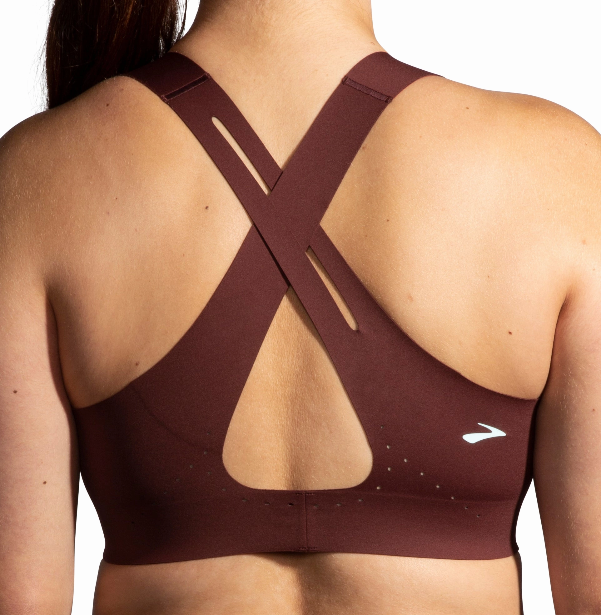 Brooks Dare Crossback 2.0 Womens Sports Bra - Red Ergonomic Articulated Cut Breathable Design