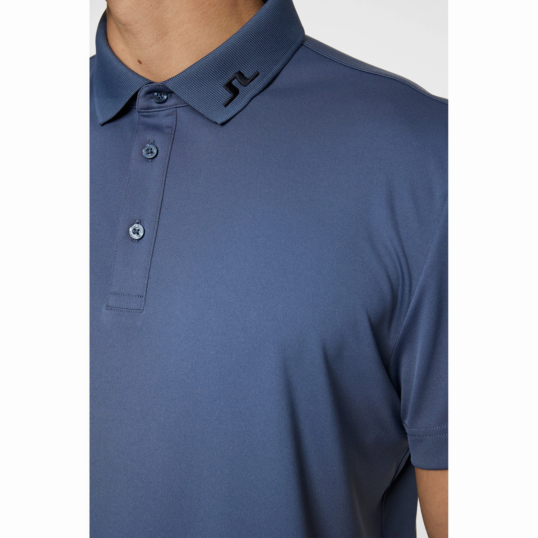 J.Lindeberg Heath Regular Fit Golf Polo Shirt - Vintage Indigo Thermoregulating Lining