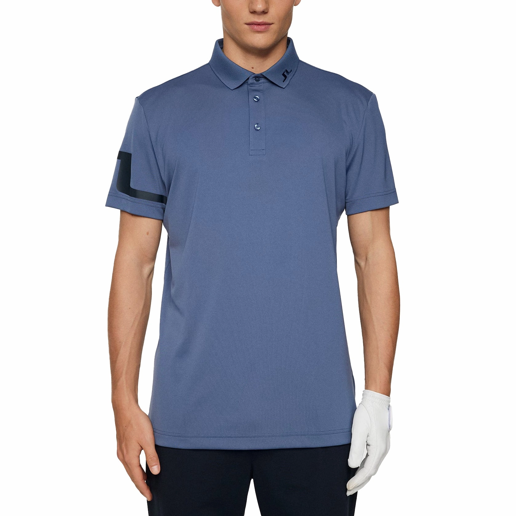 Summer Staple Durable Buttonholes J.Lindeberg Heath Regular Fit Golf Polo Shirt - Vintage Indigo