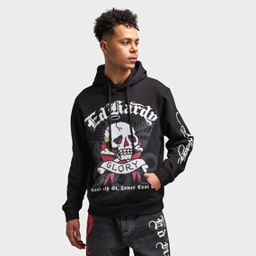 Simple Layers Ed Hardy Skull Pullover Hoodie / Black