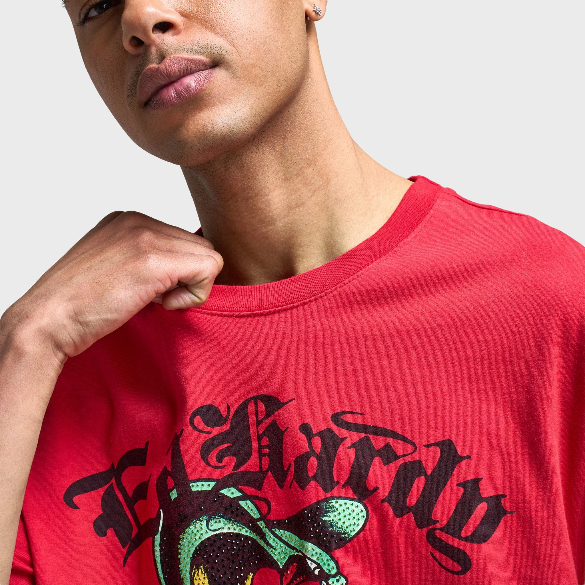 air mobile Ed Hardy Vintage Cobra Skull Graphic T-Shirt / Red
