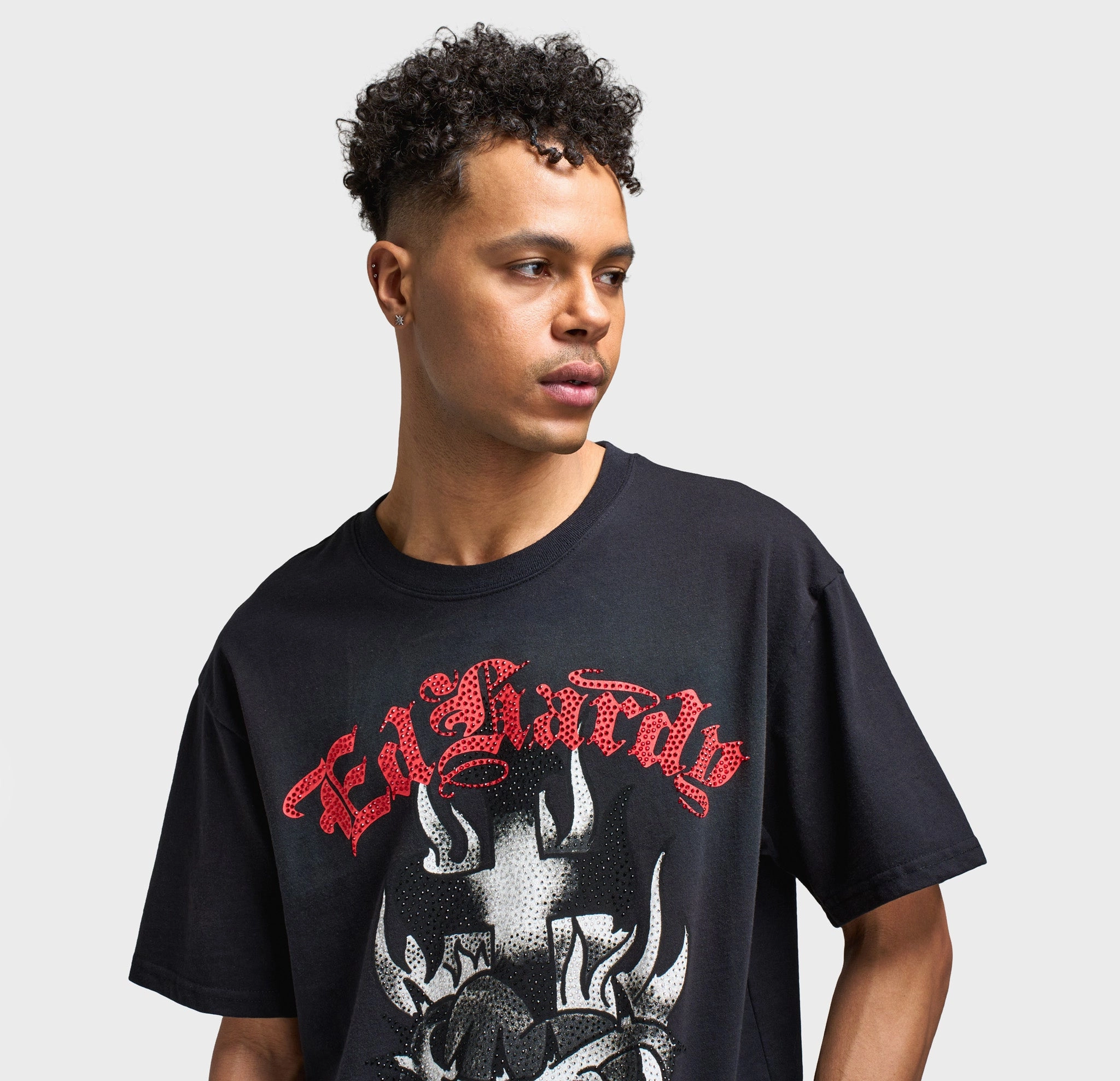 Tension Balanced Ed Hardy Vintage Sacred Heart Graphic T-Shirt / Black